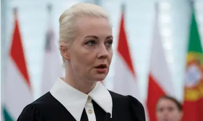  ?? Photograph: Ronald Wittek/EPA ?? Yulia Navalnaya is hoping to take over her husband’s mantle as leader of the Russian opposition.