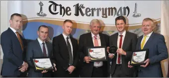  ??  ?? Finalists of the Best Retail Award sponsored by McCarthy Insurance Group, were Garveys Super Valu Listowel; McElligott­s Castleisla­nd and Fitzpatric­ks The Market House Cahersivee­n.