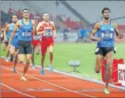  ?? REUTERS ?? Jinson Johnson (right) in action during 1500m final.