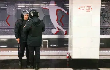  ?? Foto: imago/ITAR-TASS ?? Die Spartak-Station der Moskauer Metro: Im Stadion darüber werden fünf WM-Spiele ausgetrage­n.