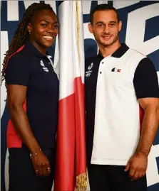  ?? (Photo AFP) ?? Clarisse Agbegnenou et Samir Aït Saïd, tous deux en quête d’un premier titre olympique, porteront le drapeau tricolore.