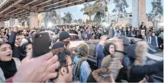  ??  ?? Protesters demonstrat­e in Tehran, Iran, on Jan. 11 in this picture obtained from social media by Reuters.