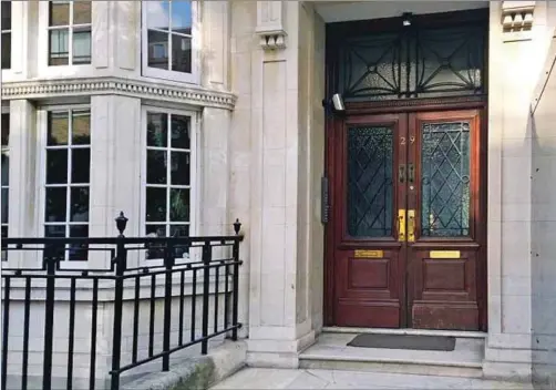  ??  ?? No. 29 Harley Street in London is a stone-fronted terrace house, barely five minutes walk from the Royal Society of Medicine, with a dark-stained wooden front door. As of April 2016, it was the legal address of 2,159 shell companies