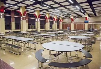  ??  ?? The cafeteria at Penn Hills High School.