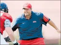  ?? AP file photo ?? Matt Luke, formerly Mississipp­i’s co-offensive coordinato­r and offensive line coach, was named the Rebels’ interim head coach Thursday when Hugh Freeze resigned after five seasons as coach.