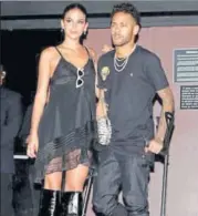  ?? REUTERS ?? Neymar and his girlfriend Bruna Marquezine at a nightclub to attend his sister’s birthday party in Sao Paulo.