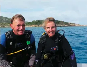  ??  ?? Marine scientists Lyle Vail and Anne Hoggett have been devastated by the impact of back-toback bleaching events on corals in the waters around Lizard Island in the northern GBR.