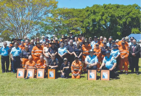  ?? ?? More than 100 northern region SES volunteers were recognised at the SES Week awards ceremony in Charters Towers. Pictures: Trudy Brown