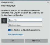  ??  ?? Schützen Sie Ihr Konto mit einem komplexen Passwort und melden Sie sich bei Windows via PIN an.