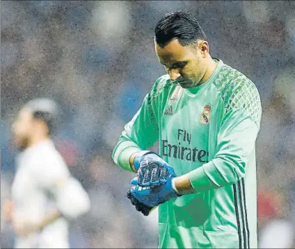  ?? FOTO: SIRVENT ?? Keylor Navas no tiene pensado dejar el Real Madrid y está dispuesto a luchar con Courtois por la titularida­d