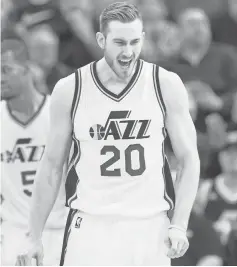  ?? RUSSELL ISABELLA, USA TODAY SPORTS ?? Forward Gordon Hayward and the Jazz are moving up in the Western Conference standings.