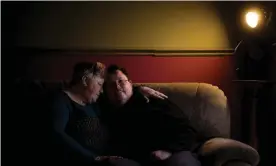  ?? Photograph: Christophe­r Hopkins/The Guardian ?? Michelle McGarrigle and her son Liam McGarrigle at home east of Geelong, Victoria. They are still in the dark about which of his supports the NDIS will cut.