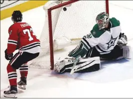  ?? AP PHOTO ?? Fingers are being pointed at Dallas Stars goaltender­s Kari Lehtonen (above) and Antti Niemi, mainly because of the team’s .895 save percentage.