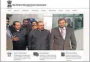  ??  ?? The website of Bio-Chemic Education Grant Commission shows minister for science and technology Jitendra Singh (left) with BEGC CEO Shyamlal Dutta (right)