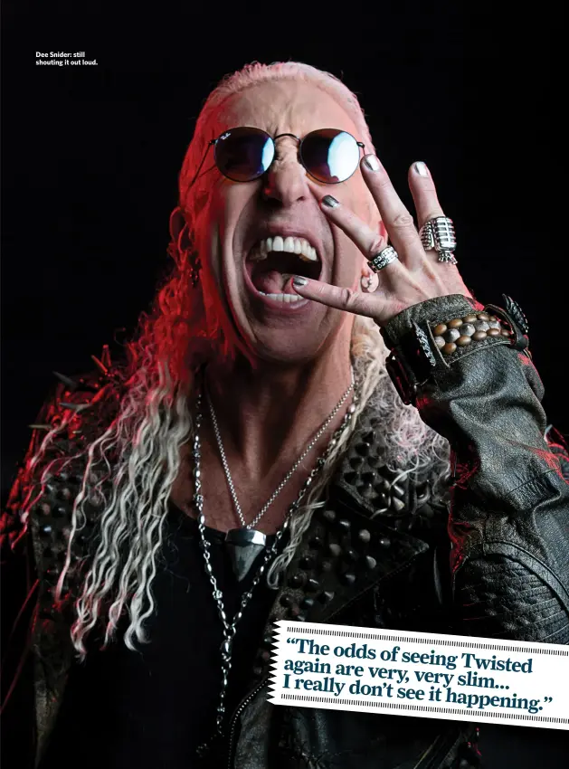  ??  ?? Dee Snider: still shouting it out loud.