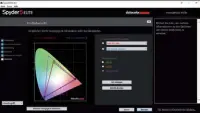  ??  ?? Überblick: Am Ende stellt die Software dar, welche Farben der Monitor darstellen kann – AdobeRGB beherrsche­n die hier kalibriert­en Monitore nicht.