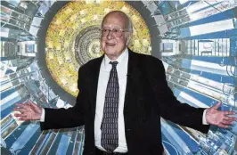  ?? SEAN DEMPSEY / ASSOCIATED PRESS ?? Professor Peter Higgs at the Science Museum in London on Dec. 11, 2013. The University of Edinburgh said the Nobel prize-winning physicist who proposed the existence of the Higgs boson particle has died at 94.