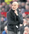  ?? REUTERS ?? City manager Pep Guardiola.