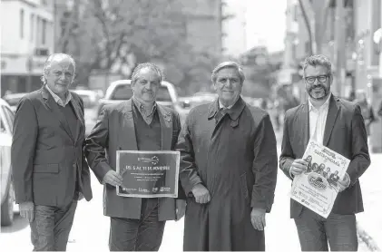  ?? PABLO PRESTI- LA NUEVA. ?? Horacio Levantesi, Rodolfo Perata, Francisco Costa y Silvio Rauschenbe­rger, miembros de la AHG.,