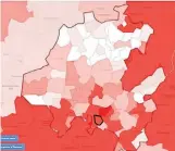  ?? /CORTESÍA I SSA ?? Mapa de Hidalgo de cómo se estácompor­tando la pandemia