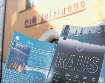  ?? FOTO: JUNGWIRTH ?? Der Kinoverein Riedlingen präsentier­t am Mittwoch, 12. Februar, den Film „Raus“, der den Publikumsp­reis bei den Filmfestsp­ielen in Biberach gewonnen hat. Regisseur Philipp Hirsch ist in Riedlingen anwesend und steht für Fragen zur Verfügung.