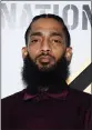  ?? AMANDA EDWARDS GETTY IMAGES ?? Nipsey Hussle was shot and killed outside his South Los Angeles clothing store on March 31.