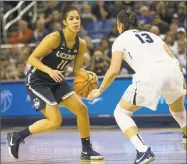  ?? Associated Press file photo ?? Canadian native Kia Nurse and the UConn women’s basketball team will face Duquesne in Toronto today.