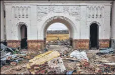  ?? AFP ?? A part of the destroyed Orthodox Sviatohirs­k Cave Monastery in Svyatohirs­k, Donetsk region.