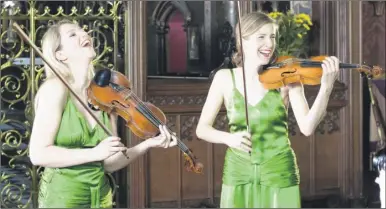  ??  ?? Retorica – a violin duo – give the next concert for Canterbury Music Club