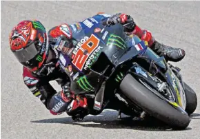  ?? BILD: SN/APA/AFP/HARTMANN ?? Fabio Quartararo gibt in der MotoGP das Tempo vor.