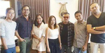  ??  ?? The weekly GMA News TV show’s program manager Joni Mosatalla (third from left) with executive producer Richelle Pancho-Ramirez and directors (from left) Zig Dulay, Jeffrey Hidalgo, Rember Gelera, Michael Cardoz and Adolf Alix Jr.