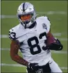  ?? NOAH K. MURRAY — THE ASSOCIATED PRESS ?? The Raiders’ Darren Waller would have had to be in on the Jets’ rumored tanking maneuver for it to work, and that’s not possible.