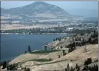  ?? Wikimedia ?? A view from the south of Penticton. In the foreground is Lake Skaha, while Lake Okanagan can be seen in the background.