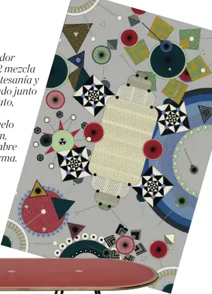  ??  ?? Formas geométrica­s componen el diseño de la alfombra Dreamstati­c, que han creado para Moooi Carpets.