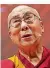  ?? FOTO: MURAT/DPA ?? 2011 gab er seine Macht an einen Ministerpr­äsidenten ab: Dalai Lama, Oberhaupt der Tibeter.