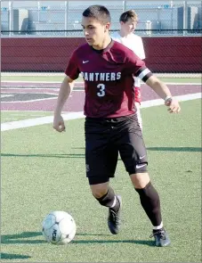  ?? Graham Thomas/Herald-Leader ?? Siloam Springs senior midfielder Christian Marroquin was named to the
Northwest Arkansas Democrat-Gazette’s All-Area Boys Soccer Team for the 2019 season. Marroquin, who was the NWADG’s Newcomer of the Year in 2017, had 16 goals and 15 assists in his senior season before breaking his foot in the final game of the regular season and missing all of the postseason. Marroquin had 44 goals and 36 assists for his career.