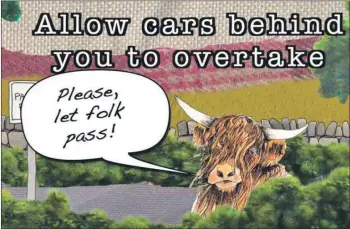  ??  ?? Mull’s guide to driving on island roads.