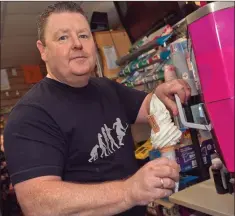  ??  ?? Colm Kavanagh prepares one of his famous 99s at his shop on the Wexford Road in Arklow.