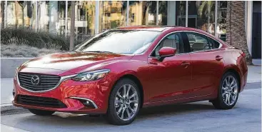  ?? Mazda photos ?? The 2017 Mazda6 has one powerplant for three trim levels: Sport, Touring, and Grand Touring. It is powered by a 184-horsepower, 2.5-liter four-cylinder engine that delivers 185 lb.-ft. of torque.