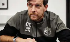  ?? Photograph: Christophe­r Thomond/The Guardian ?? Port Vale’s manager Darrell Clarke, pictured last November, won a playoff final with Bristol Rovers at Wembley in 2015.