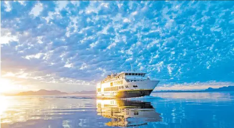  ?? LINDBLAD EXPEDITION­S-NATIONAL GEOGRAPHIC ?? When National Geographic Venture debuts in December, the ship will offer voyages along the Pacific Coast from Baja north all the way to Alaska.