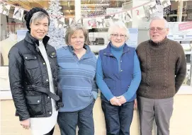  ??  ?? Pictured from left to right are: Sue’s daughter, Rebecca Weaver, Sue Copeman, and her mum and dad Barbara Lethbridge and Reg Lethbridge. The family have ran Quorn Country Crafts in Loughborou­gh town centre for more than 20 years but the shop is now...