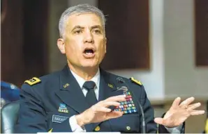  ?? ANDREW HARNIK AP ?? U.S. Cyber Command commander Gen. Paul Nakasone speaks at a hearing Thursday.