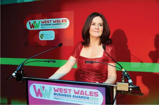 ??  ?? Fran Donovan will be hosting the 2021 West Wales Business Awards.