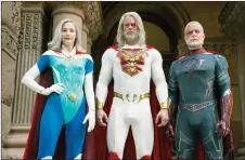 ??  ?? (From left) Leslie Bibb, Josh Duhamel and Ben Daniels star as superheroe­s protecting a world that is beginning to question their worth in ‘Jupiter’s Legacy.’ — Photo by pteve WilkieLket­flix