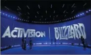  ?? THE ASSOCIATED PRESS FILE PHOTO ?? The Activision Blizzard Booth during the Electronic Entertainm­ent Expo in Los Angeles is shown. Technology companies are on track to reach all-time highs soon, and Activision Blizzard is one of the leaders among technology stocks in 2017.