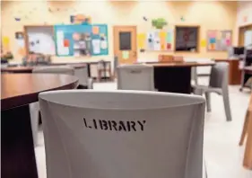  ?? ?? Seating inside the library at Trousdale Turner Correction­al Facility.