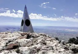  ?? Courtesy David Blasingame ?? A monument tops Guadalupe Peak, the highest point in Texas.