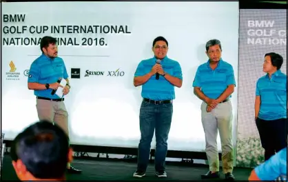  ??  ?? Members of Team Philippine­s talked about their once-in-a-lifetime trip to South Africa last March for the BMWGolf Cup Internatio­nal World Final 2015.