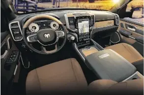  ?? RAM ?? The Ram 1500’s interiors continue to be over the top.